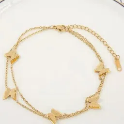MYKI American Diamond Gold-Plated Multistrand Bracelet-50