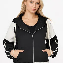 JC Mode Women Hooded Colourblocked Casual Bomber Jacket-picture-24