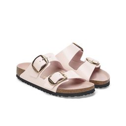 Birkenstock Women Leather Buckle Two Strap Flats-12