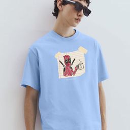 TOGS & TERRE Men Deadpool Graphic Printed Round Neck Cotton Oversized T-shirt-image-61