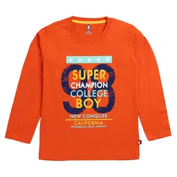 CRAZYPENGUIN ELITE Boys Typography Printed Applique T-shirt-picture-17