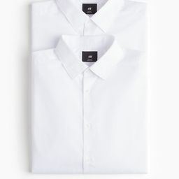 H&M 2-Pack Slim-Fit Easy-Iron Shirt-image-78