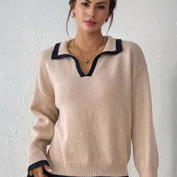 Mast & Harbour Women Shirt Collar Pullover-picture-12