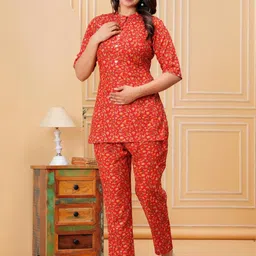ANUOM Printed Tunic With Trousers Co-Ords-image-8