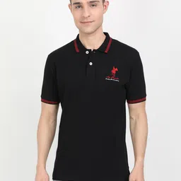 Masculino Latino Plus Men Bio Finish Solid Polo Collar Cotton T-shirt-image-98