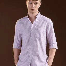 THE BEAR HOUSE Men Slim Fit Opaque Striped Casual Shirt-image-96