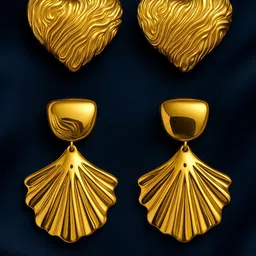ISHTAARA Gold-Plated Artificial Stones and Beads Stainless Steel Earrings-picture-2