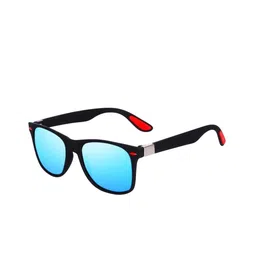SPADEACES Unisex Square Sunglasses BLUE BLACK WAYFARAR-37_13-picture-7