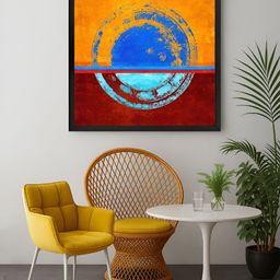 999Store Orange & Blue 1 Piece Abstract Canvas Wall Art-image-93