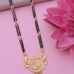 Ramdev Art Fashion Jwellery Gold-Plated Artificial Beaded Long Mangalsutra-9