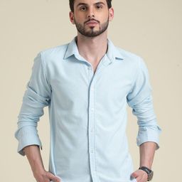Hallstatt Life Slim Fit Textured Spread Collar Cotton Casual Shirt-image-63