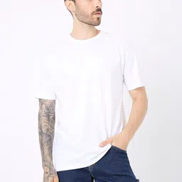 Blnk Short Sleeves Round Neck Relaxed Fit Cotton T-shirt-picture-26