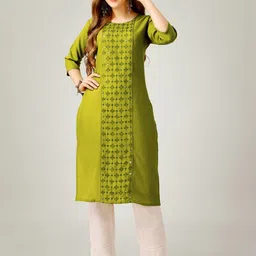 HERE&NOW Women Floral Embroidered Regular Kurta with Churidar-picture-24