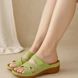 FABBMATE Women Open Toe Flats-33