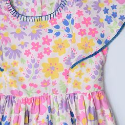 BAESD Floral Print Flutter Sleeve Fit & Flare Dress image 5