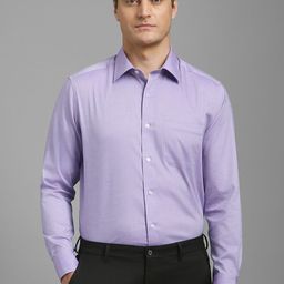 Louis Philippe Men Classic Regular Fit Spread Collar Solid Cotton Formal Shirt-image-68
