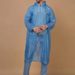 Dollar Men Lightweight Waterproof Reusable & Foldable Rain Poncho with Adjustable Hood-image-46