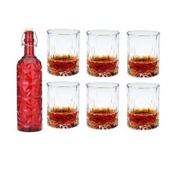SOMIL Red Glass Airtight Can Bottle-image-94