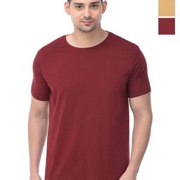 COLOR CAPITAL Unisex Pack Of 3 Solid Round Neck Cotton T-shirts-image-63