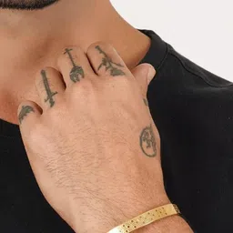 MILLER Men Gold-Plated Kada Bracelet-55