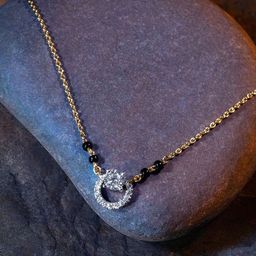Anouk Gold-Plated Artificial Stones Studded and Beaded Mangalsutra-8