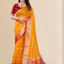 Moda Rapido Woven Design Zari Organza Saree-picture-3