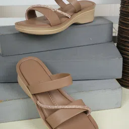 Walkfree Striped Wedge Sandals-56
