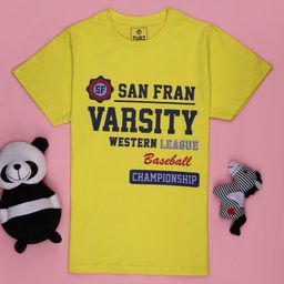 V-Mart Boys Typography Printed Applique Cotton T-shirt-picture-33