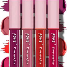 FOPE Pout Perfect Set Of 4 Long Lasting Matte Liquid Lipstick - 4ml Each 01 03 04 11-37