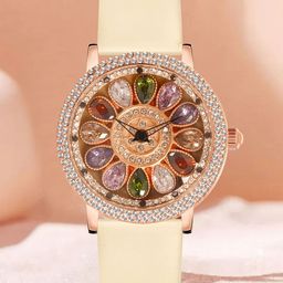IIK COLLECTION Women Embellished Dial & Leather Straps Analogue Watch IIK-3226W-image-22