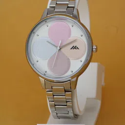 VIRAKTI Women Stainless Steel Bracelet Style Straps Analogue Watch G-81-PINK STEEL-51