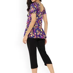 Aarika Leaf Printed Swim Suit With Goggle image 3