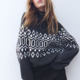 H&M Jacquard-Knit Turtleneck Jumper-image-91