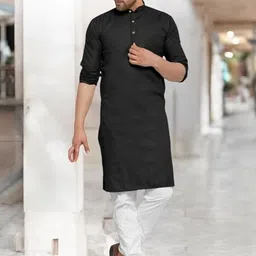 ANUJ FASHION Men Solid Knee Length Regular Kurta-picture-24