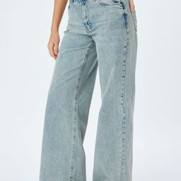 Koton Women Light Fade Mid-Rise Wide Leg Jeans-image-38