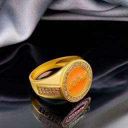 Saizen Gold Plated Cubic Zirconia Studded Finger Ring-image-8