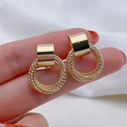 Honbon Set of 2 Gold-Plated & Multi Metal Earrings-picture-42