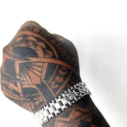 Dynamic Retail Global Men Silver Link Bracelet-image-3