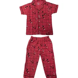 Zoom Minimondo Kids Checked Printed Night suit-image-82