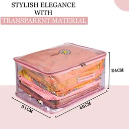 Kuber Industries Pink Set of 2 Regular Multi-Utility Organisers image 4