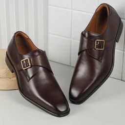 J.FONTINI Men Leather Formal Monk Shoes-image-91