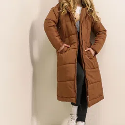 BIGDART Hooded Long Sleeves Longline Padded Jacket-picture-45
