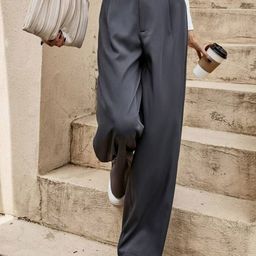 Next One Women Smart High-Rise Easy Wash Pleated Trousers-picture-4