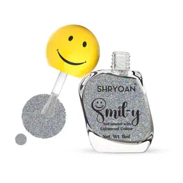 SHRYOAN Smily Ultra Glossy Long Lasting Nail Polish - 11 ml - Glitter Sliver - 02-image-41
