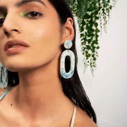 Priyaasi Oval Shaped Drop Earrings-7