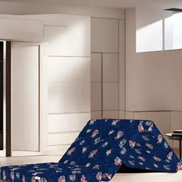 SLEEP SPA Blue & Pink Orthopedic 3 Fold Double Mattress-image-2