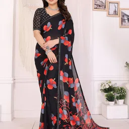 Moda Rapido Floral Printed Beads & Stones Designer Saree-picture-46