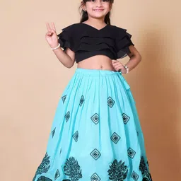 DHRUV CREATION Girls Ready to Wear Lehenga &-picture-53