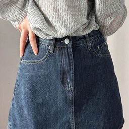 LULU & SKY Women Flared Denim Mini Skirts-picture-38
