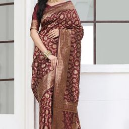 Suha Ethnic Motifs Silk Blend Saree-image-31